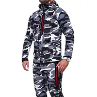 2018 год на молнии капюшона камуфляжная куртка Men Men Plus Size Camo осенние пальцы армейская куртка мужчины на открытом воздухе спорт