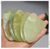 Kinesiska Naturliga Jade Skrapverktyg Gua Sha Facial Treatment Massage Tool Traditionella kinesiska Massage Hälsovårdsverktyg