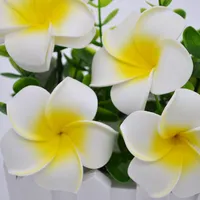 Nuevo 2 "(5 cm) Flor de espuma de Frangipani Artificial Frangipani flor de Hawaiian PE de verano para sombreros Decoración para el hogar 100 unids / lote Envío Gratis