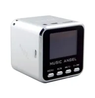 Müzik Melek Mini Hoparlör USB Mikro SD / TF HIFI Ses Amplifikatör MP3 / 4 Ekran Çalar Saat Dijital Çalar