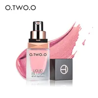 O.two.o varumärke 1pcs makeup flytande blusher snygg blush varar lång 4 färg naturligt kind rodnad ansikte kontur smink