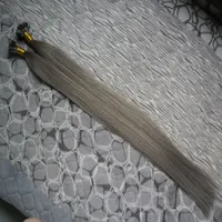 Silbergrau gerade Keratin Human Fusion Hair Nagel U Tip Machine Hergestellt Remy Pre Conded Hair Extension 16 "20" 24 "18" 22 "26" 14 "1g / s