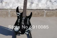 2013 Estilo Cassic Alta calidad NEGRO KH-2 OUIJA Edición Limitada Kirk Hammett Signature ebony Electric Guitar