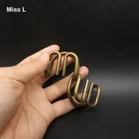 Collezione Brown Metal Ring Puzzle Modello M Soluzione Brian Teaser Gadget Gioco di intelligenza Giocattoli Regalo per bambini