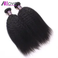 Envío gratis Paquete de cabello humano peruano Los tejidos de Malasia tejidos de onda suelta Yaki Straight 2bundles Indian Brasilian Virgin Hair Extensions