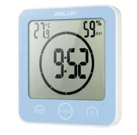 ЖК-цифровые настенные часы цифровые часы ванной комнаты водонепроницаемый душевой часы таймер температура влажность стены душа кухонный таймер