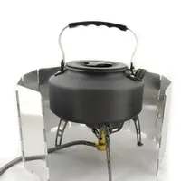 9 placas dobrável fogão para o lindshield camping ao ar livre cozinhar churrasco gás fogão de alumínio liga de liga de vento screens