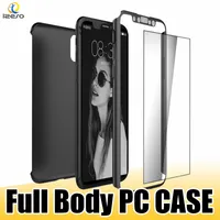 För iPhone 12 11 Full Body Cover Ultra Thin PC Case Tempered Glass Skärmskydd för Samsung S20 A71 Med Retail Packaging Izeso