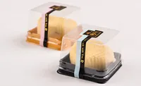 50g Moon Cake Trays Moon Cake Boxing Boxes Gold Black Plastic Bottom Cover trasparente