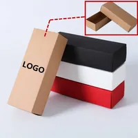 10 boyutları 3 renkler çekmece kutuları, beyaz ayakkabı giyim kutusu, kraft kağıt takı hediye ambalaj kutuları özelleştirilmiş logo
