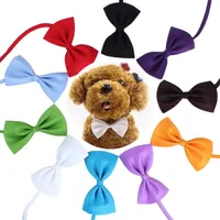 Pet Tie Dog Tie Kraag Boog Bloem Accessoires Decoratie Benodigdheden Pure Kleur Bowknot Stropdas DHL Gratis verzending