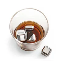 Gorąca sprzedaż 4 sztuk Najnowsza Whisky Stal Nierdzewna Kamienie Whisky Lód Chłodnicy Kostki lodu do Whisky Whisky Bar Beer Houseen Prezent ślubny