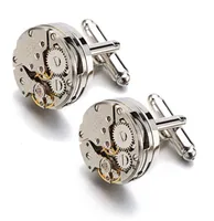 Orologio da uomo Business Watch Gemelli di Lepton Steampunk Gear Watch Meccanismo inamovibile Gemelli per uomo Relojes Gemelos