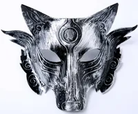 Decorazioni di Halloween Retro Party Wolf Mask Maschera Horror Divertente Masquerade Maschere Full FacemasAsk Partys Forniture Gold Argento opzionale 20pcs WLL802