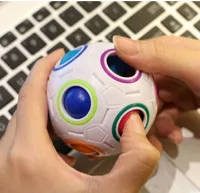 Rainbow Fidget Ball Torsking Puzzle Ball Zabawa Sphere Speed ​​Cube EDC Nowość Fidget Football Brain Teasers Zabawki Edukacyjne Najnowsza zabawka