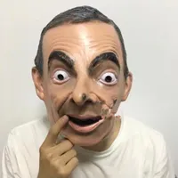 Engraçado estrela Mr Bean máscara realista Laugh tomada de estrela máscara de látex de látex engraçado Mr Bean máscara masquerade traje do partido