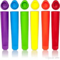 IJsvorm 6 kleur diy siliconen mouwen multicolor nontoxische gezonde popsicle mold tools met dekking makkelijk Carry 1 6zg v