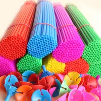 Balon Tutucu Sopa Ile Renkli PVC Çubuklar Balon Tutucu Sticks Fincan Doğum Günü Partisi Dekorasyon Malzemeleri Aksesuarları