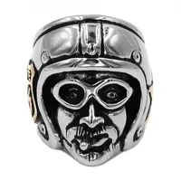 Spedizione gratuita! Gold Route 66 MC Club Biker Anello gioielli in acciaio inossidabile Classic Ride Moto Uomo Motor Biker Men Ring all'ingrosso 767B
