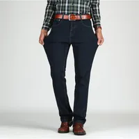 Тигр замок мужская высокая талия джинсы хлопок толстые классические растягивающие джинсы черный синий мужской джинсовые брюки прямые весенние осень мужчин комбинезоны