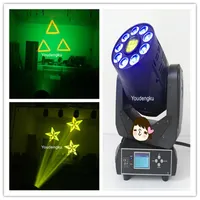 12 pieces 9*12W RGBWA+UV 6in1 led wash moving lyre led spot 75w led moving head beam spot wash moving head light