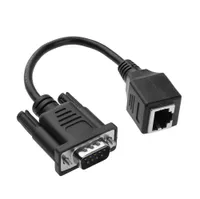 DB9 to RJ45 Cable VGA Male to RJ45 Female Extender Adapter Converter Cable Wire Computer/HDTV/Laptop in audio video Cable