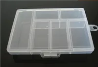 Plástico 6 SlotsJewelry Boxes Caixa De Ferramentas De Plástico Branco Ajustável Artesanato Organizador De Armazenamento Beads Pulseira Caixas De Jóias F666