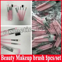 2018 Fábrica de belleza directa Pincel de maquillaje Pincel de maquillaje de color rosa 5 unids / set pincel de cosméticos Envío libre de DHL + REGALO