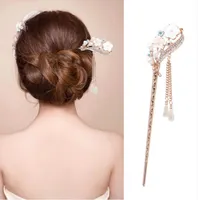 Frauen elegante abgelegene Orchidee Bobby Pin Mode Haarnadel Strass Haarstift Freies Verschiffen