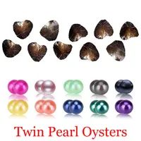 2021 DIY Süßwasser Twins Pearls in Austern 25 Farben Perlen Auster Perlen mit Vakuumverpackung Luxus Schmuck Geburtstagsgeschenk für Frauen