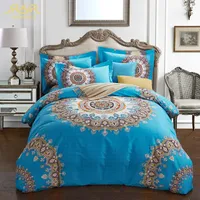 New Bohemian Duvet Cover Set 4-Piece/Set Queen King Size Warm Bedding Set for Winter 100% Cotton Bed Linen Bed Sets Wholesale