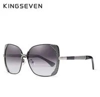 Kingseven 브랜드 디자인 럭셔리 편광 선글라스 여성 숙녀 그라디언트 나비 태양 안경 여성 빈티지 대형 안경