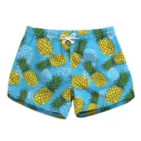 S To XL Elastic Women Summer Sports Shorts 5 Paerns Pineapple Print Workout Girls Beach Shorts Blue White Black Colors