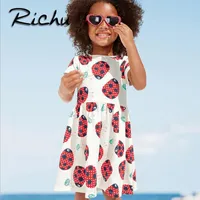 Ropa para niñas Richu, trajes de verano, traje de bebé niña, vestido infantil para niñas, traje a rayas, traje de alta calidad, monos de una pieza
