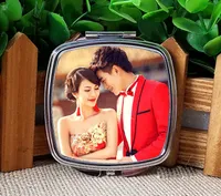 hermal transfer printing blank makeup mirrors sublimation cosmetic mirror can print picture or design Square with rounded corners