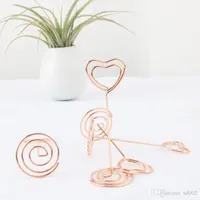 Heart Shape Place Card Holders Wedding Party Favor Table Decorations Metal Love Heart Shape Stand Photo Seat Clips 1 3zq ZZ