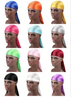 2018 новая мода мужская атласная Durags бандана тюрбан парики мужчины шелковистой Durag головные уборы повязка Пиратская шляпа аксессуары для волос
