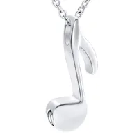 ZZL125 Free Funnel, Music Note Design Human Ashes Holder Top Selling Cremation Jewellery Funeral Urn Necklace