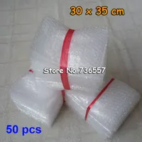 50PCs nya bubbelpåsar 30 * 35cm Transparenta Kadade Kuvert Vikspåsar Påsar Förpackning PE Mailer Packing Air Bubble Bag