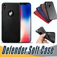 Ultra-thin Soft TPU Case Anti Slip leather texture Phone Cases Cover For iPhone X Xr Xs Max 8 7 6 6S Plus 5 5S