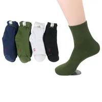 Wholesale- 10Pairs Men Socks Factory Price Durable Wear-resistant Practical Solid Color Male Sock Mature High Quality Army Green Sock Meias