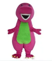 2018 Factory Outlets Hot Profesión Barney Dinosaur Trajes de mascota Halloween Dibujos animados Adulto Tamaño de adulto Vestido de lujo