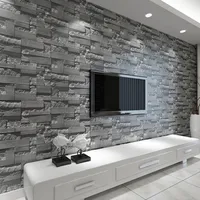 Modern 3D three-dimensional design wallpaper roll stone brick background wall vinyl wall paper living room wallcovering