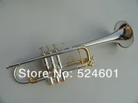Bach Gümüş Pated ve Altın Renk Tipi C Ton Küçük Trompet Pirinç Aletler CL180SML-239 Trumpete