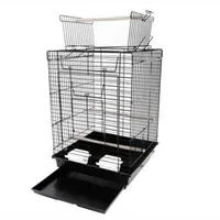 Gratis verzending Groothandel 23 "Bird Cage PET Supplies Metal Cage met Open Play Top Black Bird Co