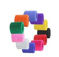 Terry Sport Wristband Wrist Protector Gym Handduk Armbandsupport Bomull Svettband Yoga Fitness Armband Band Säkerhet Gym Bracers Sweatbands