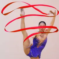 4M Dance Ribbon Gym Rhythmic Gymnastics Art Gymnastiek Ballet Streamer Twirling Rod