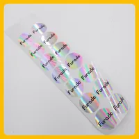 Rainbow colorful custom hologram security logo labels anti-fake round color change printing stickers free design sticker label