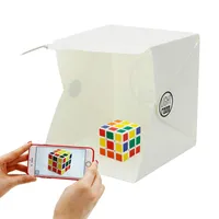 Mini Pudełka Studio Pokoje Pokoje Photo Tło Portable Lightboxs Wbudowane Light Led Photo Boxs Photography Backdrop Box Softbox Namiot