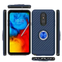 Voor LG G5 K51 G6 Luxe Rugged Shockproof Rubber Armor Hybride Siliconen Zachte TPU Hard PC Stand Phone Cover Case voor LG Stylo 6 V20 V30 Coque